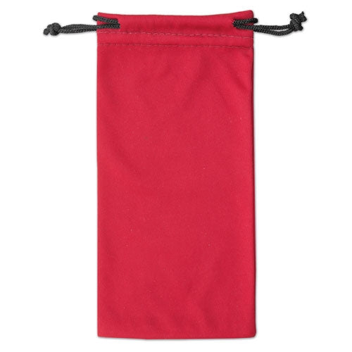 Étui de nettoyage pour lunettes en microfibre rouge