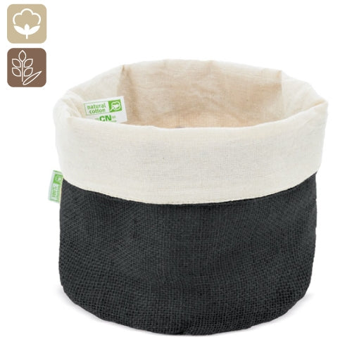 Panera Algodón Yute Negro
