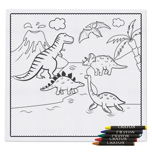 MANTEL ENTRETENIMIENTO INFANTIL CON CERAS "SAURUS"