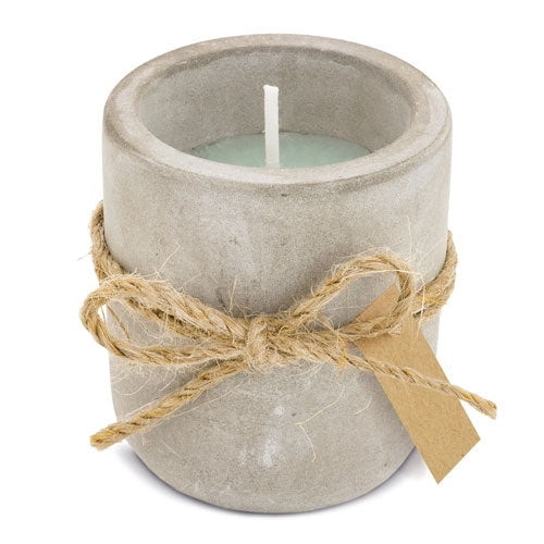 Blaue Ökozement-Aromakerze