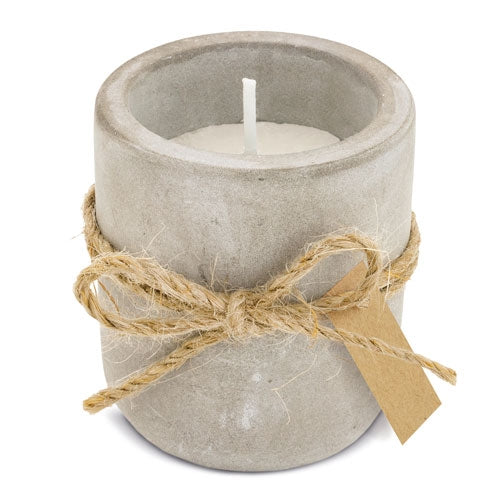Weiße Duftkerze aus Ökozement