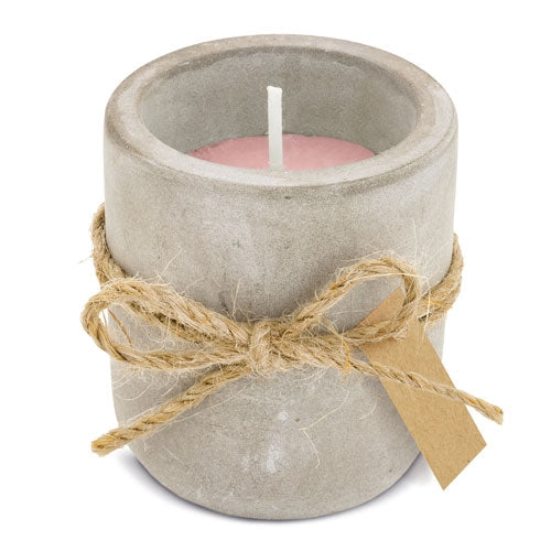 Rosa Duftkerze aus Ökozement