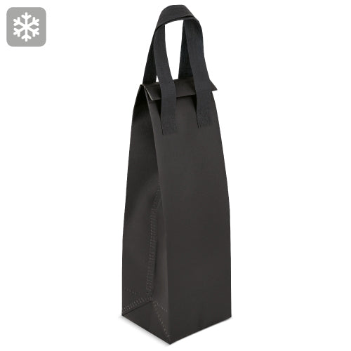 Schwarze Kühltasche für Weinflaschen