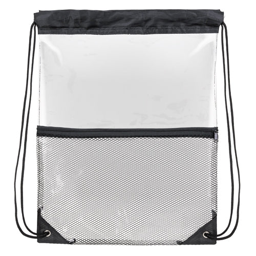 Sac à dos en PVC noir transparent