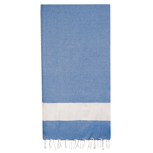 Toalla Pareo Fouta Flecos Azul