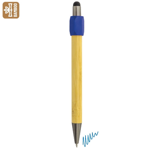 Blauer rotierender Anti-Stress-Stift aus Bambus