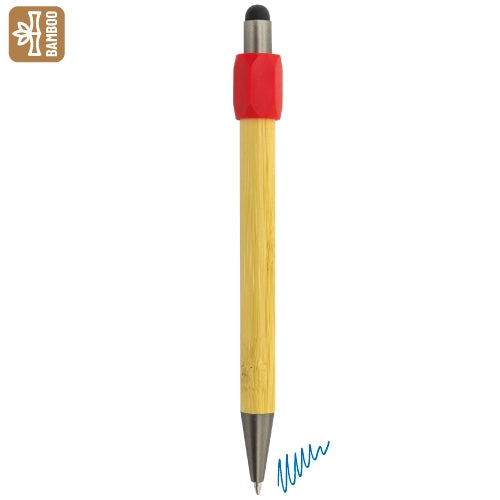 Roter Anti-Stress-Stift aus Bambus