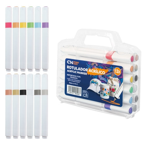 SET MIT 12 ACRYLMARKERN "KOLORIN"
