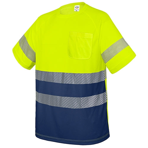 T-SHIRT AVEC POCHE ET BANDES RÉFLÉCHISSANTES « ELAS »