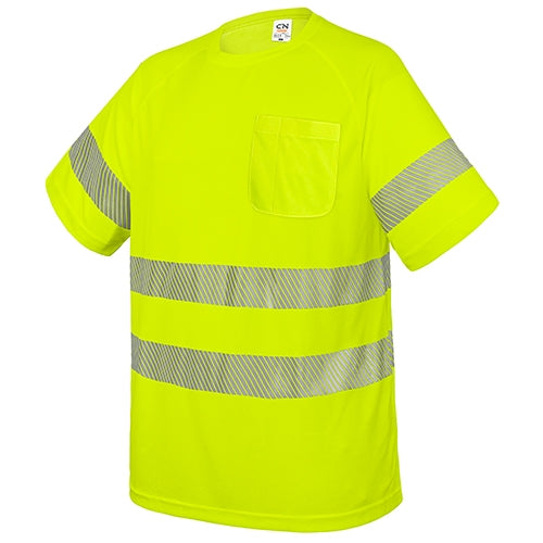 T-SHIRT AVEC POCHE ET BANDES RÉFLÉCHISSANTES « ELAS »