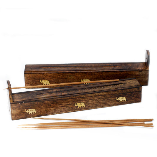 Coffret d'encens en bois de manguier - Assortiment