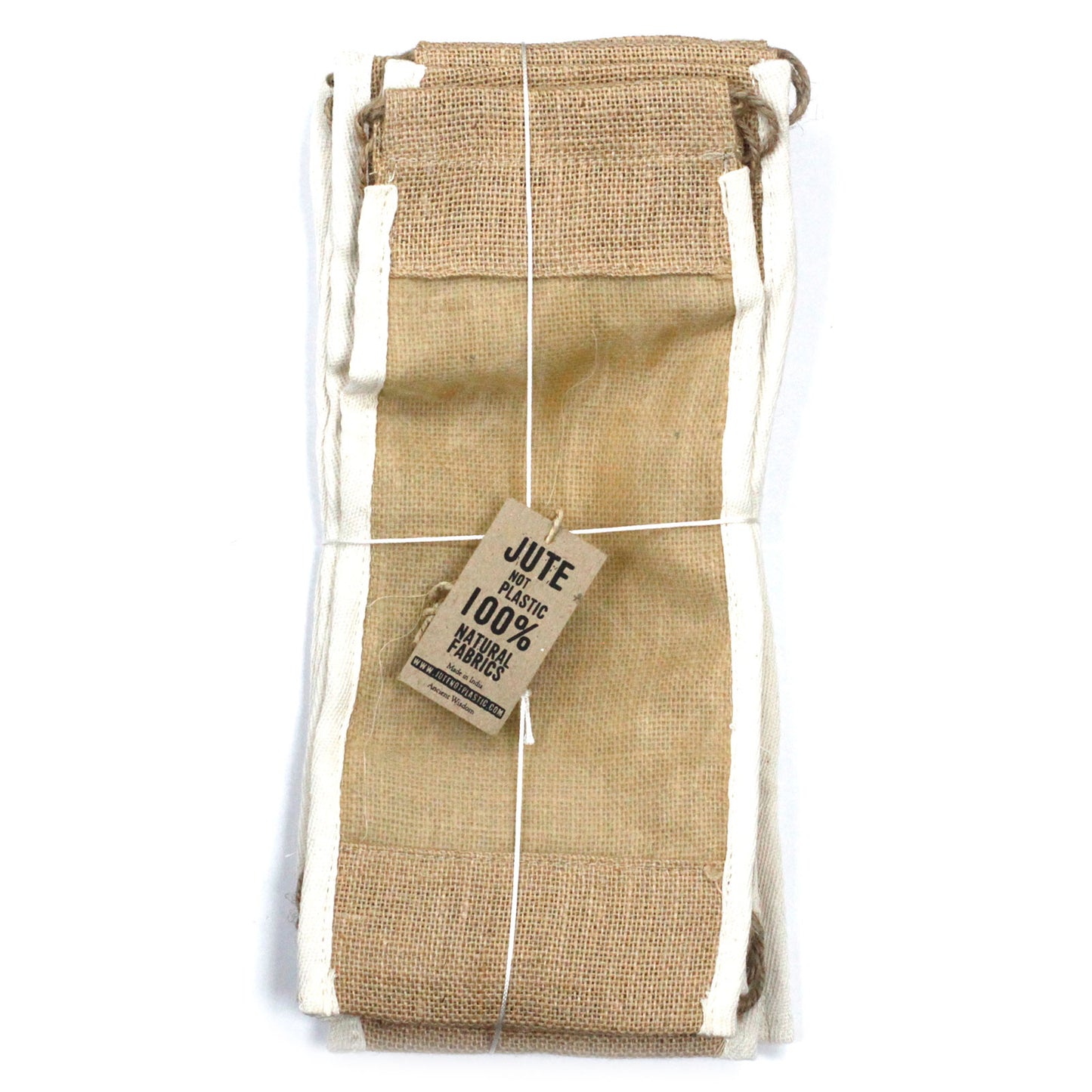 Lange gewaschene Jutetasche - 35x15cm