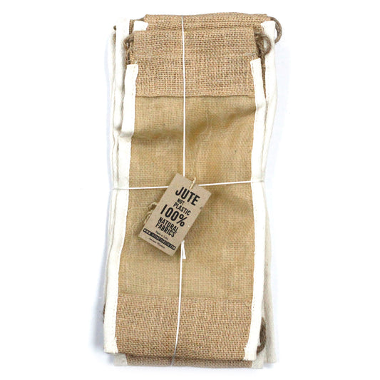 Lange gewaschene Jutetasche - 35x15cm