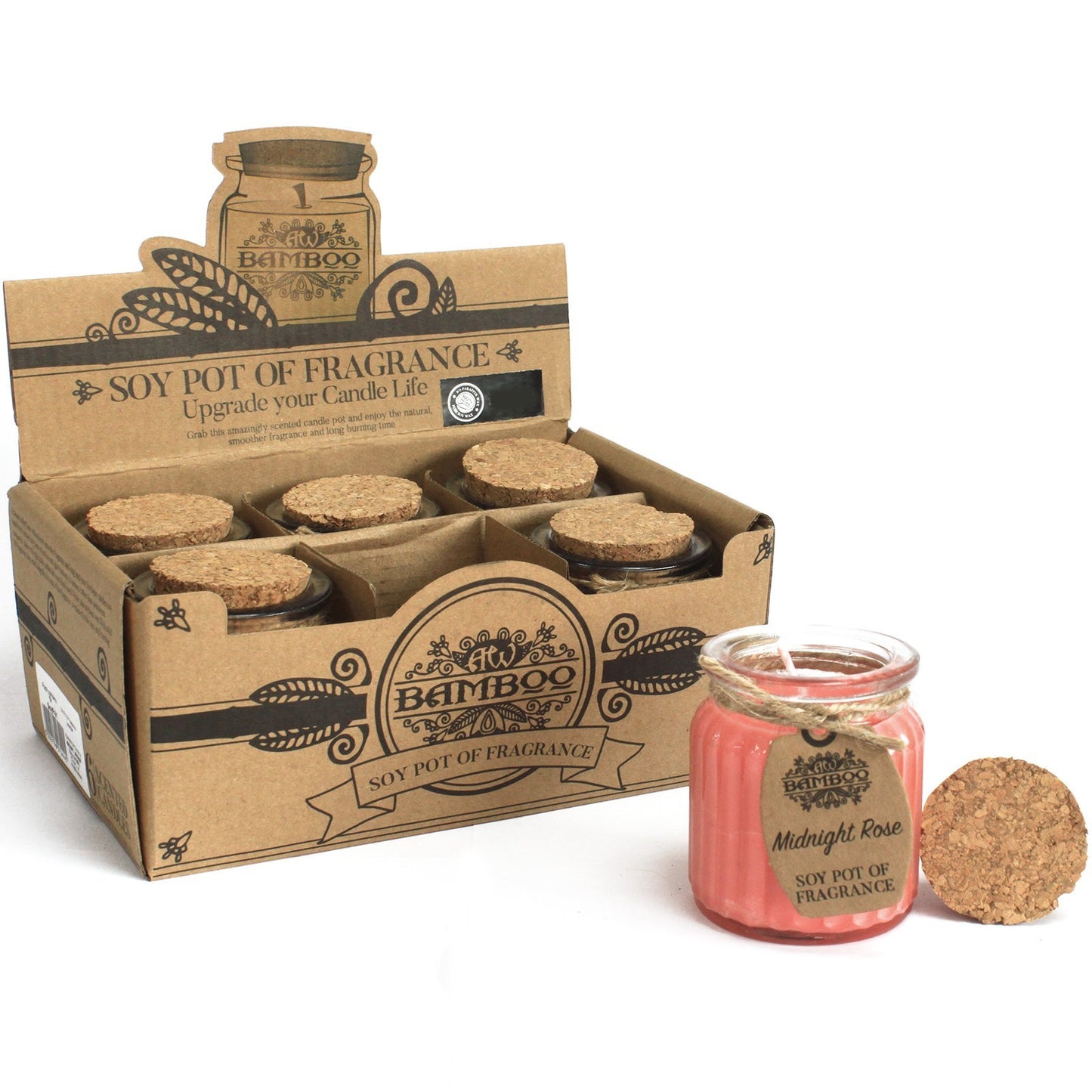 Sojawachskerze im Glas - Rosa