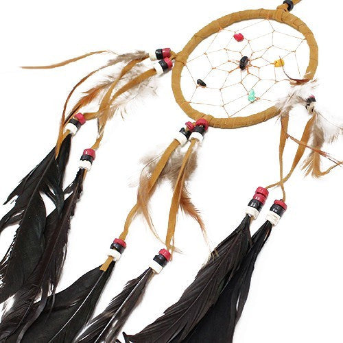 Bali Dreamcatcher Medium Hoop - Creme/Braun/Schokolade (verschiedene Farben)