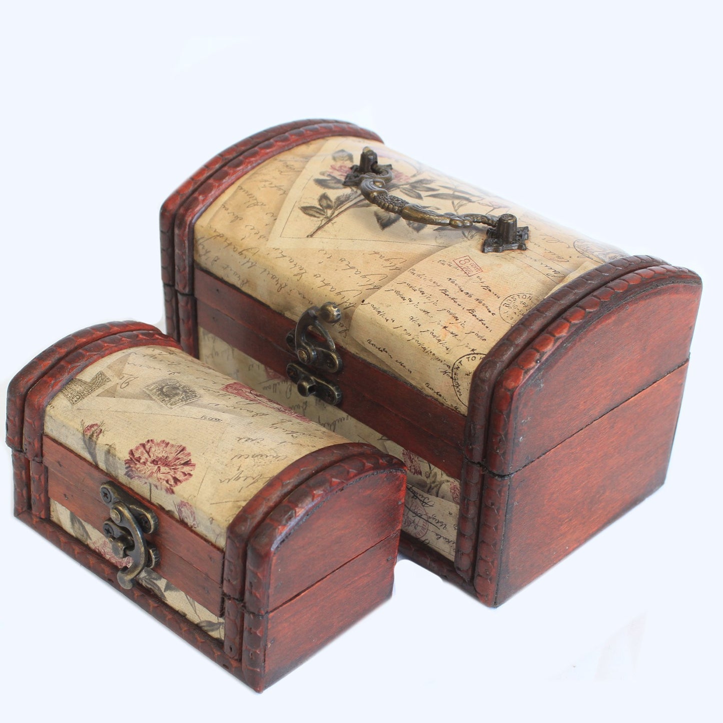 Lot de 2 boîtes coloniales - Rose Design