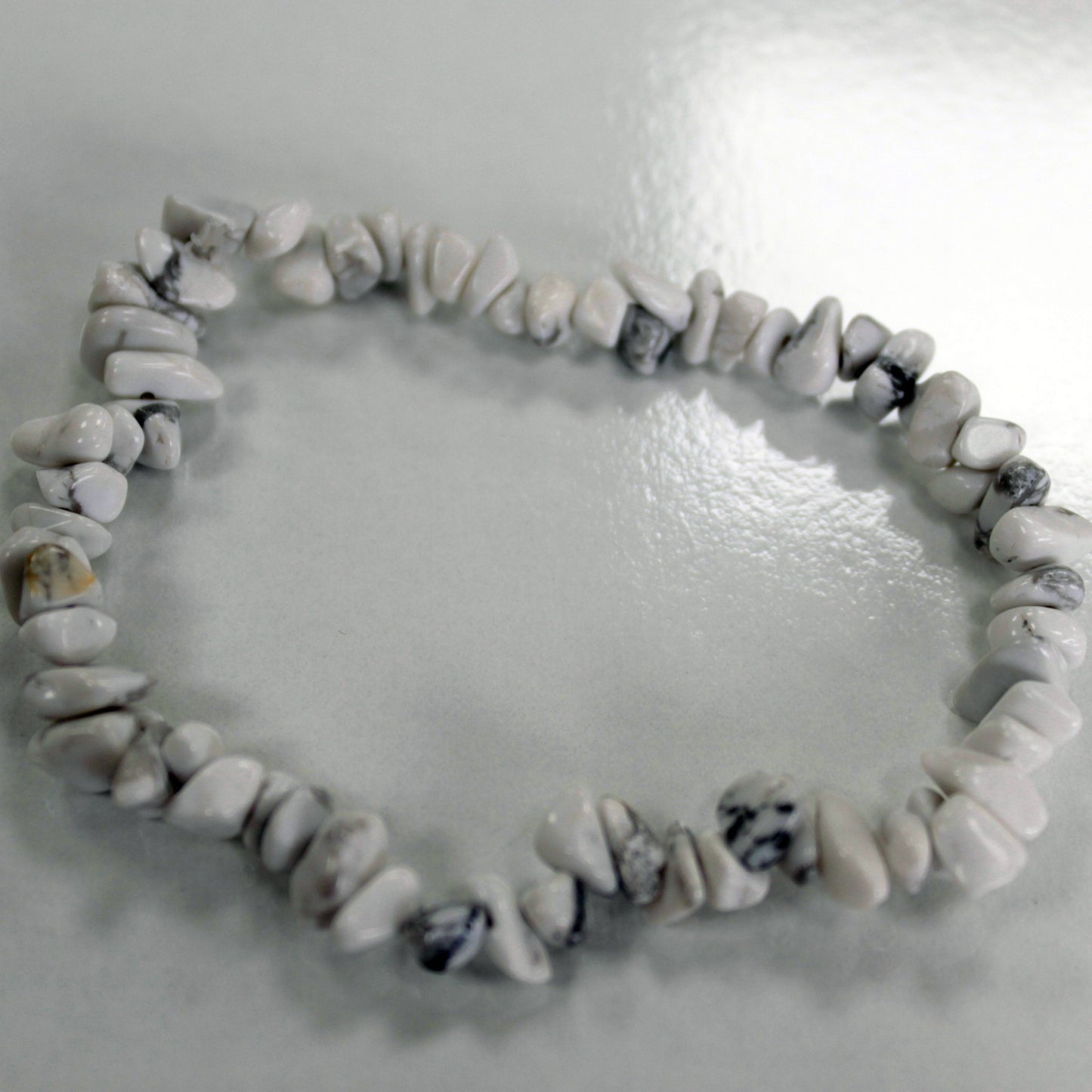 Edelsteinfragment Armband - Weißer Jaspis