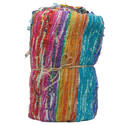 Tapis de luxe en chiffon 153 x 90 cm - Bleu