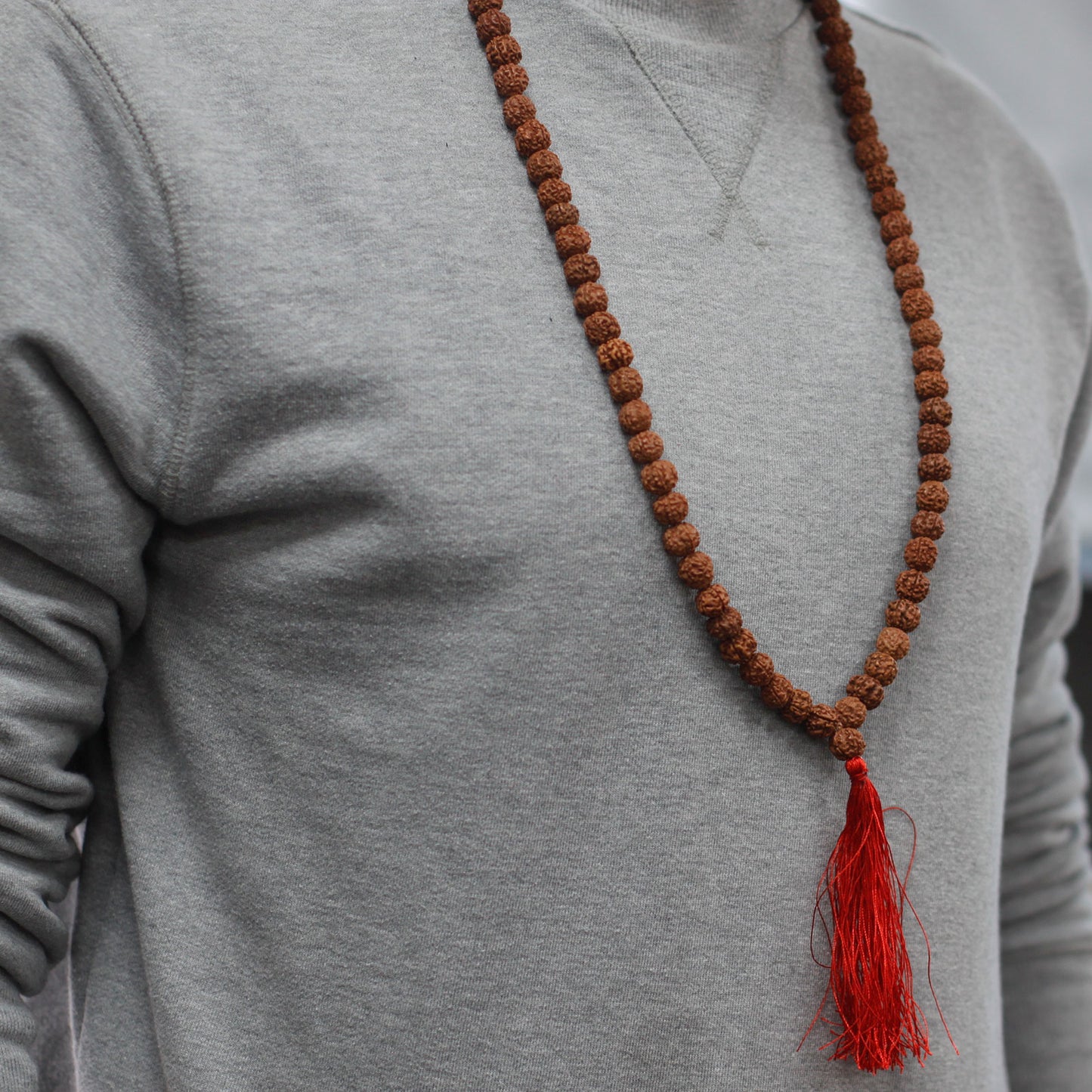 108 Rudraksha Japa Mala - Marron
