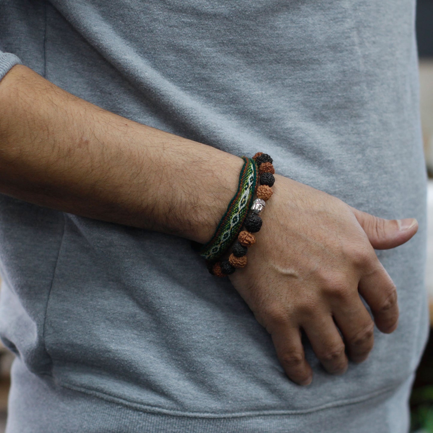 Rudraksha Buddha Armband Japa Mala - Mix