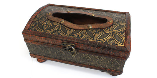 Klassische Glamour-Taschentuchbox mit Beinen