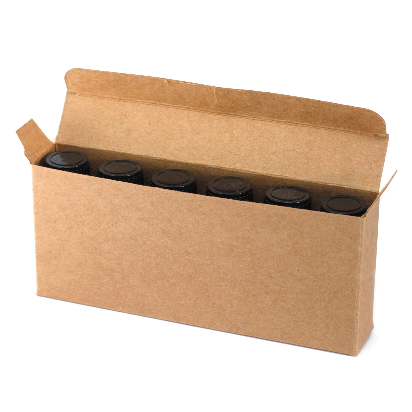 Box für 6 Flaschen mit 10 ml ätherischen Ölen - Braun