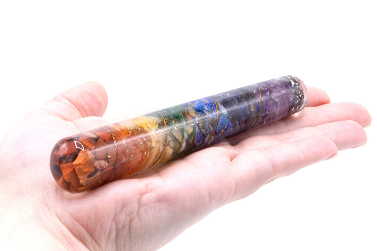 Chakra-Orgonit und Kupfer-Heilstab – 140 x 30 mm