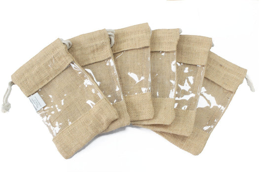 Sac en jute à fenêtre Med 20 x 12 cm