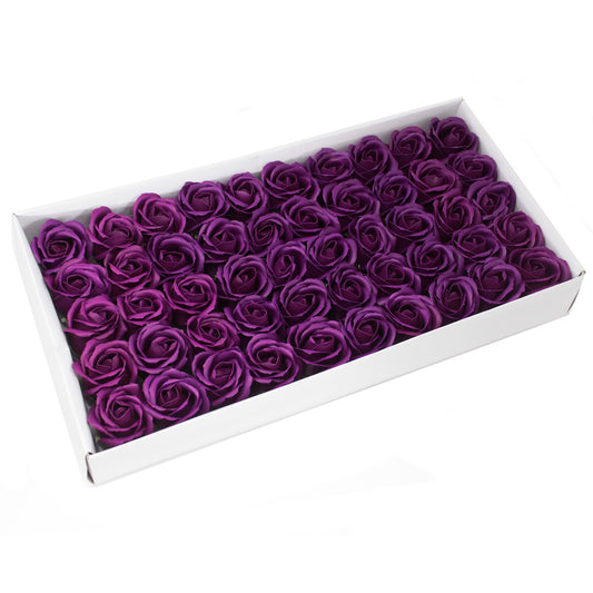 Fleur artisanale déco moyenne - Violet foncé