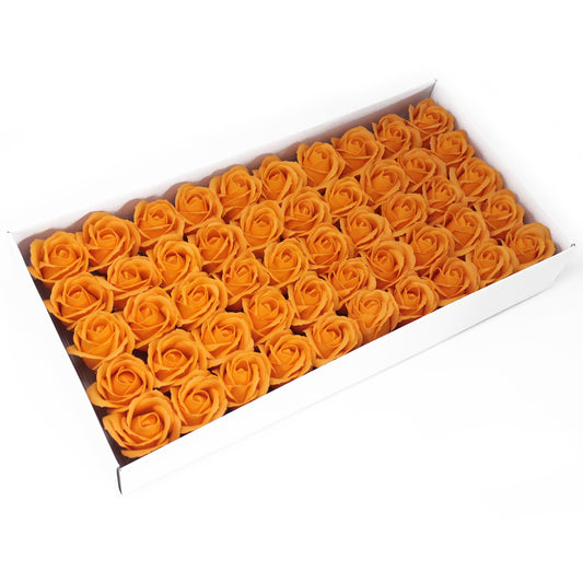 Fleur artisanale déco moyenne - Orange