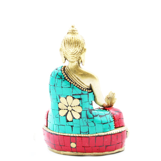 Buddha-Figur aus Messing – Hand nach unten – 11,5 cm