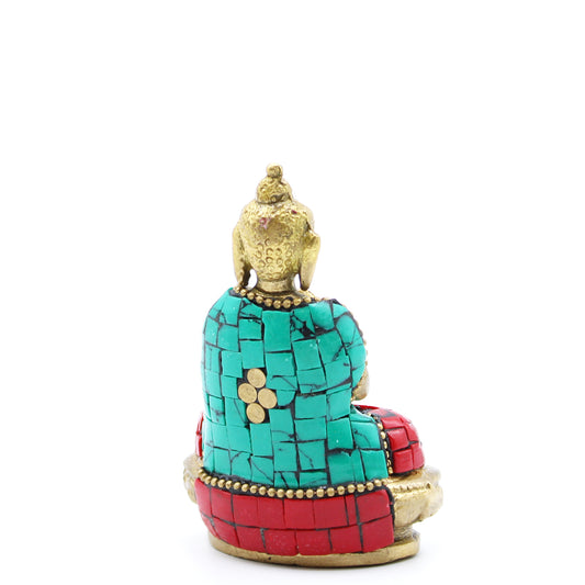 Buddha-Figur aus Messing – Segen – 7,5 cm