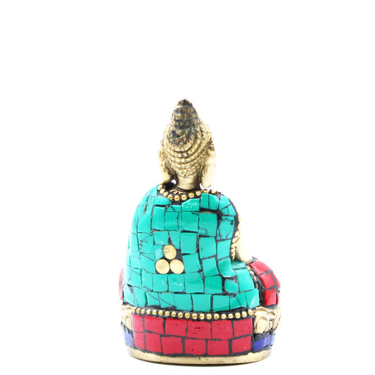 Messing Buddha Figur - Hände hoch - 7,5 cm