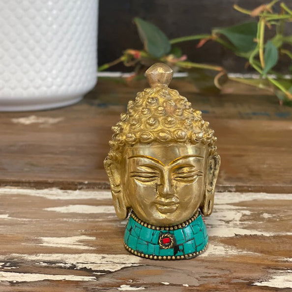 Buddhafigur aus Messing - Mittlerer Kopf - 8 cm