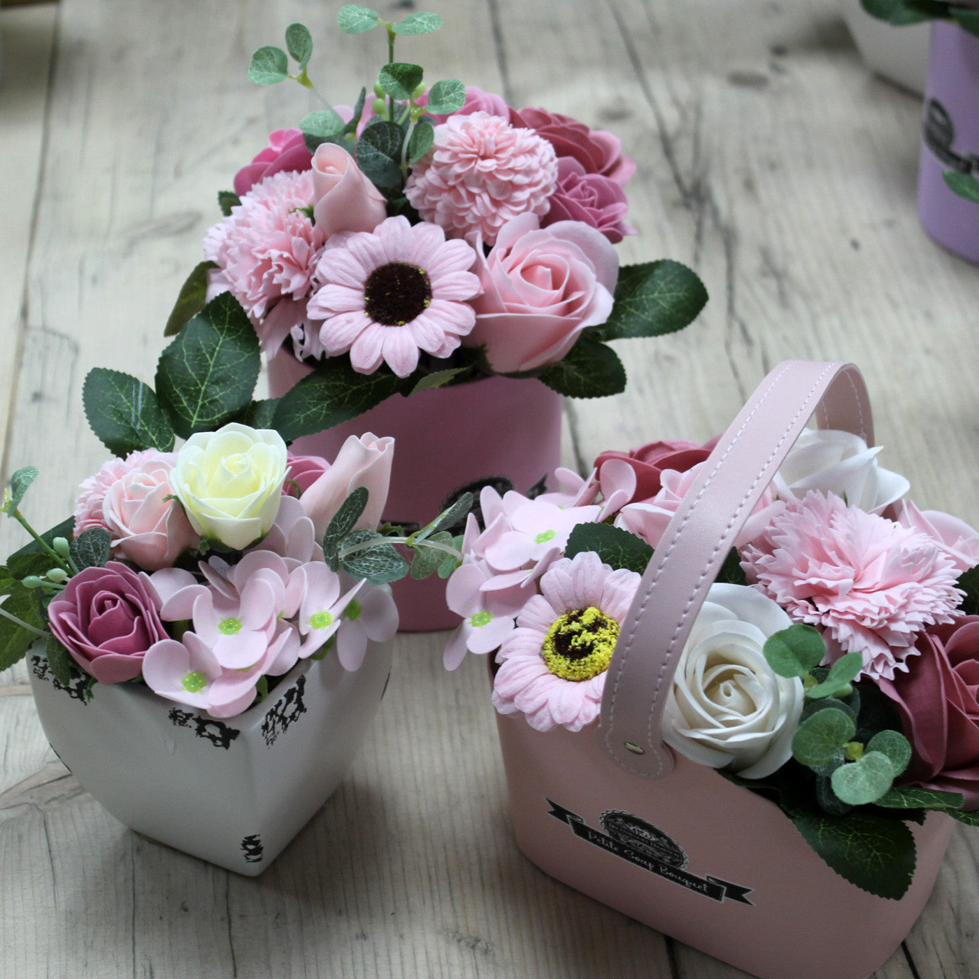 Blumenstrauß Petite Basket - Pacific Pink