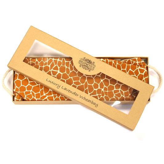 Sachet de blé lavande dans un coffret cadeau - Girafe de Madagascar