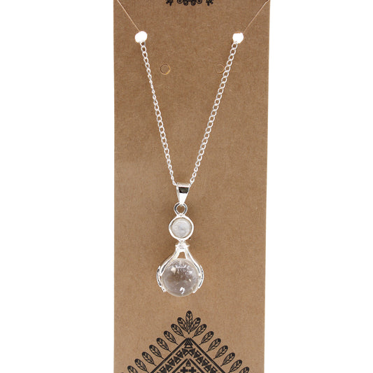 Edelstein Anhänger „Heilende Hände“ – Bergquarz