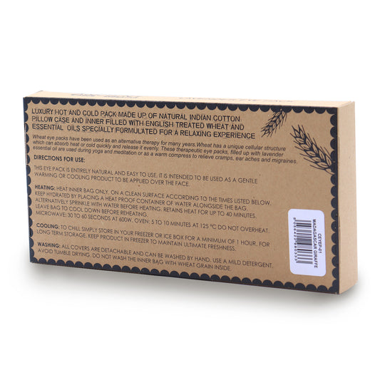 Coussin pour les yeux en coton naturel, lavande et jujube, dans un coffret cadeau - Girafe de Madagascar