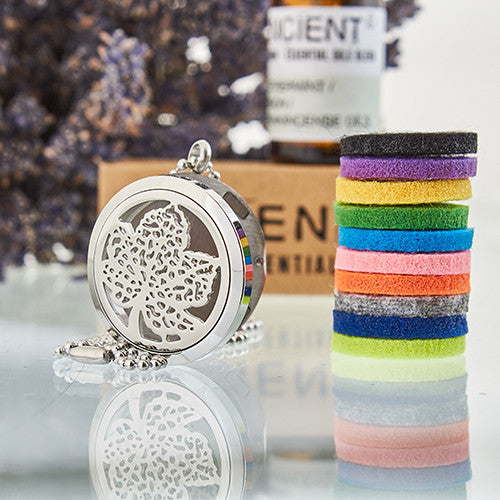 Aromatherapie-Diffusor-Halskette 30 mm – Blatt