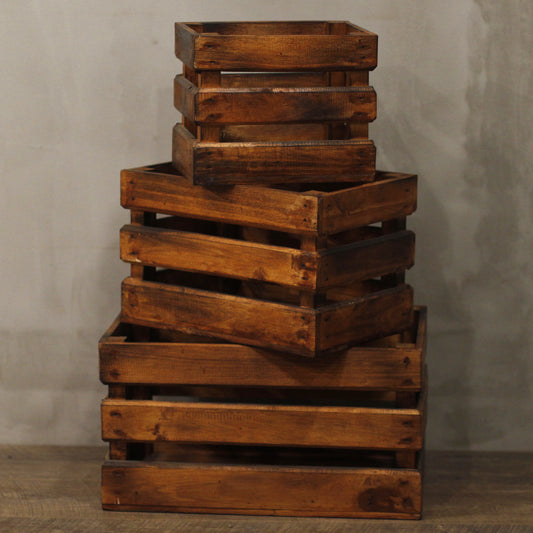 Coffret de fruits 3 pièces - Marron