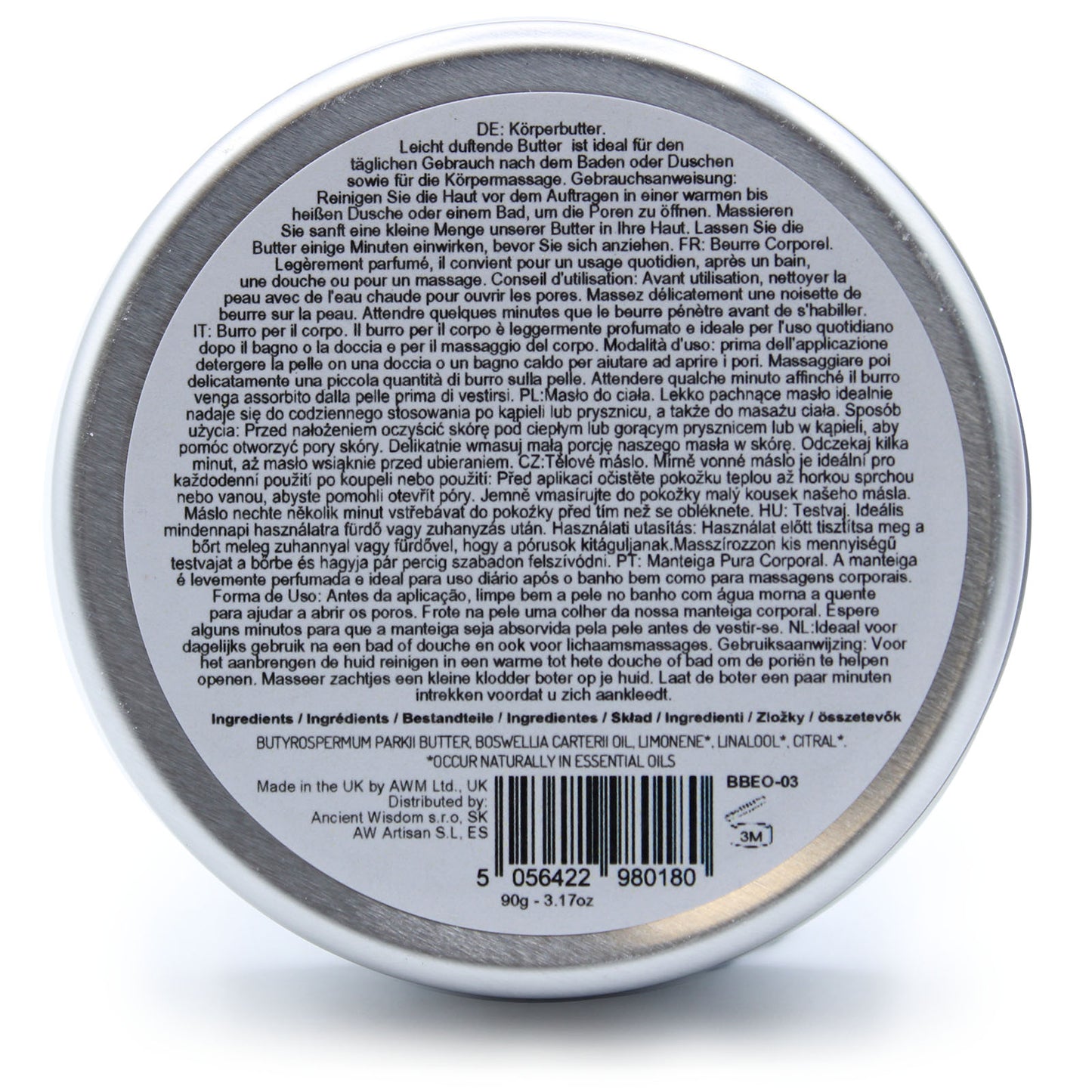 Sheabutter Aromatherapie Körperbutter 90g - Weihrauch