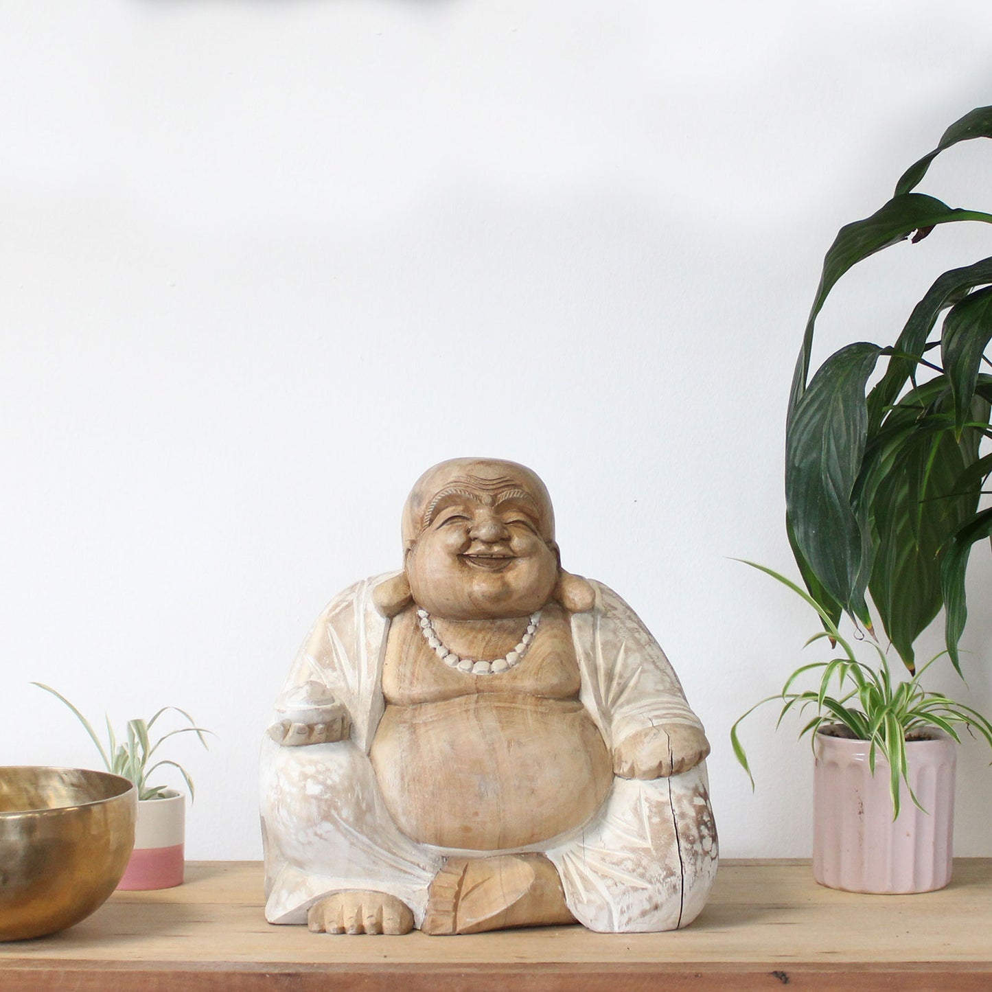 Glücklicher Buddha - Gebleicht 30cm