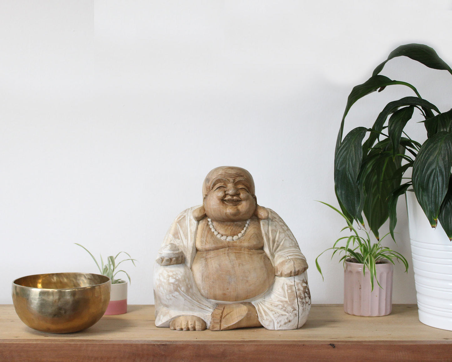 Glücklicher Buddha - Gebleicht 30cm