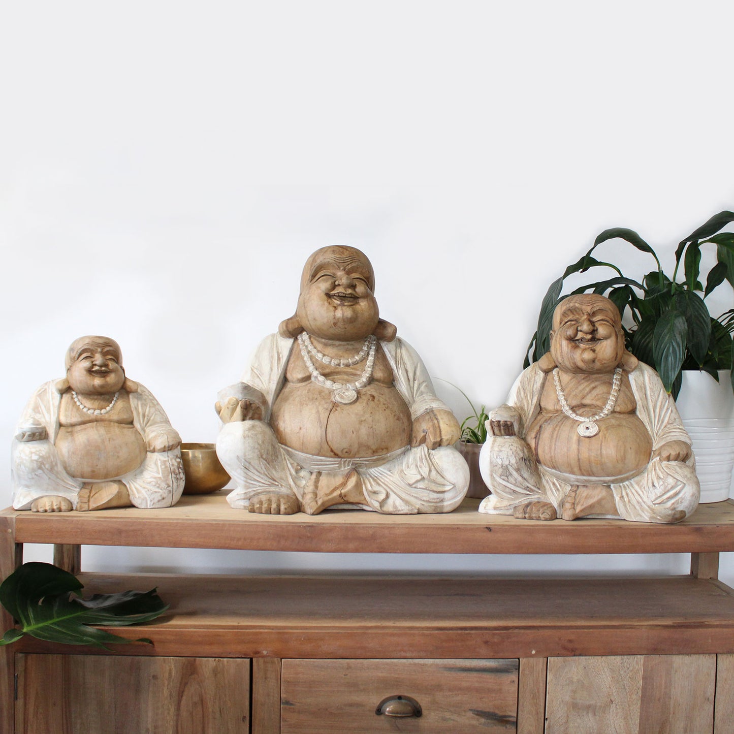 Glücklicher Buddha - Gebleicht 40cm