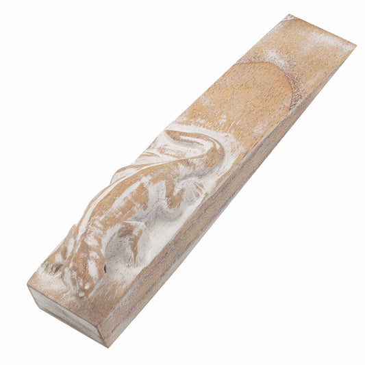 Butée de porte sculptée à la main - Gecko