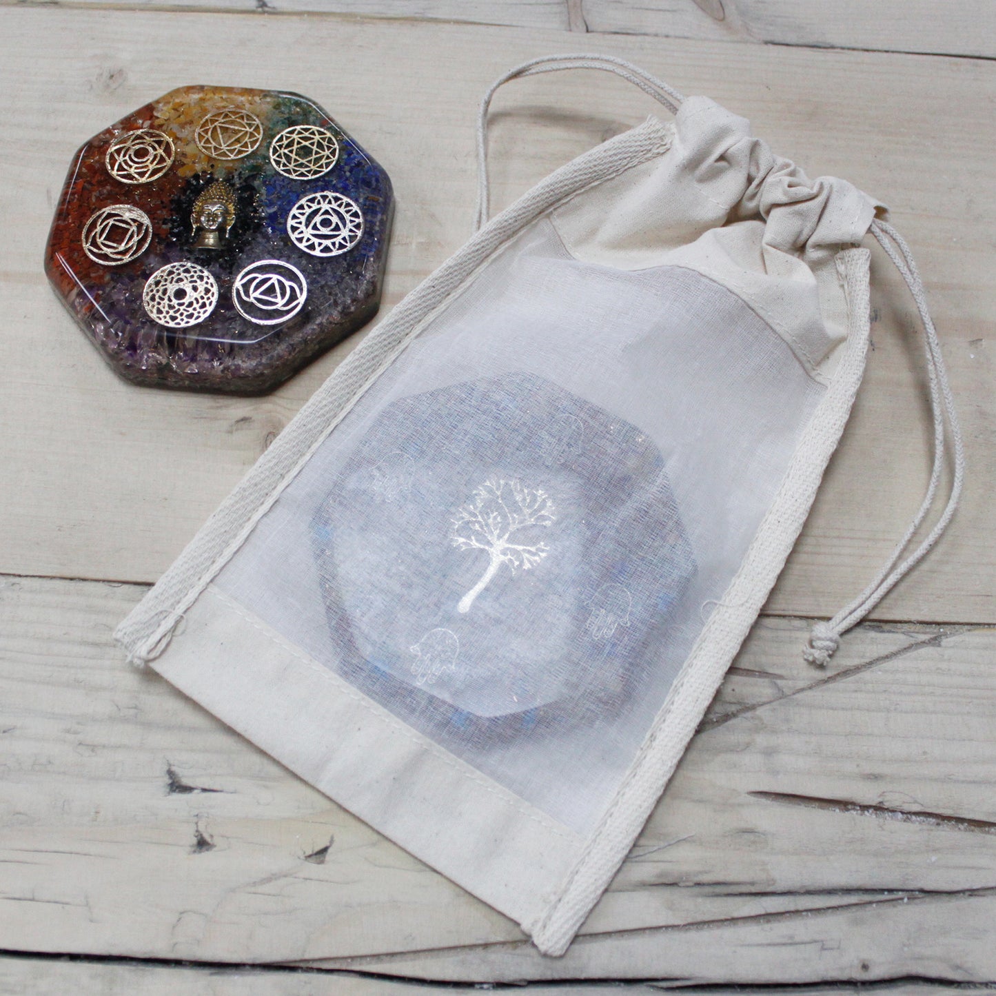 Große Baumwolltasche mit Fenster - 26 x 15 cm