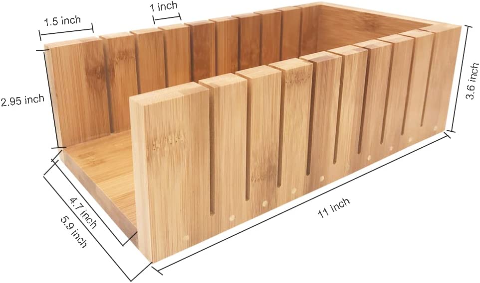 Seifenschneider-Set aus Holz – gewellter und gerader Schneider