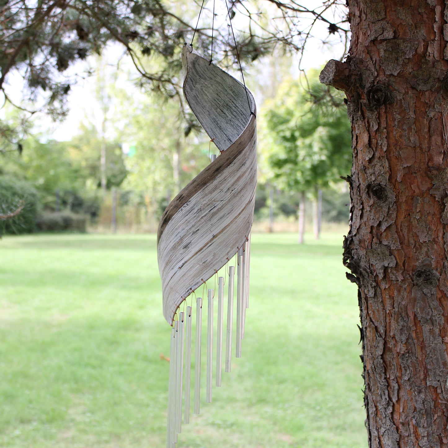 Kokosnussblatt-Windspiel - Gebleicht