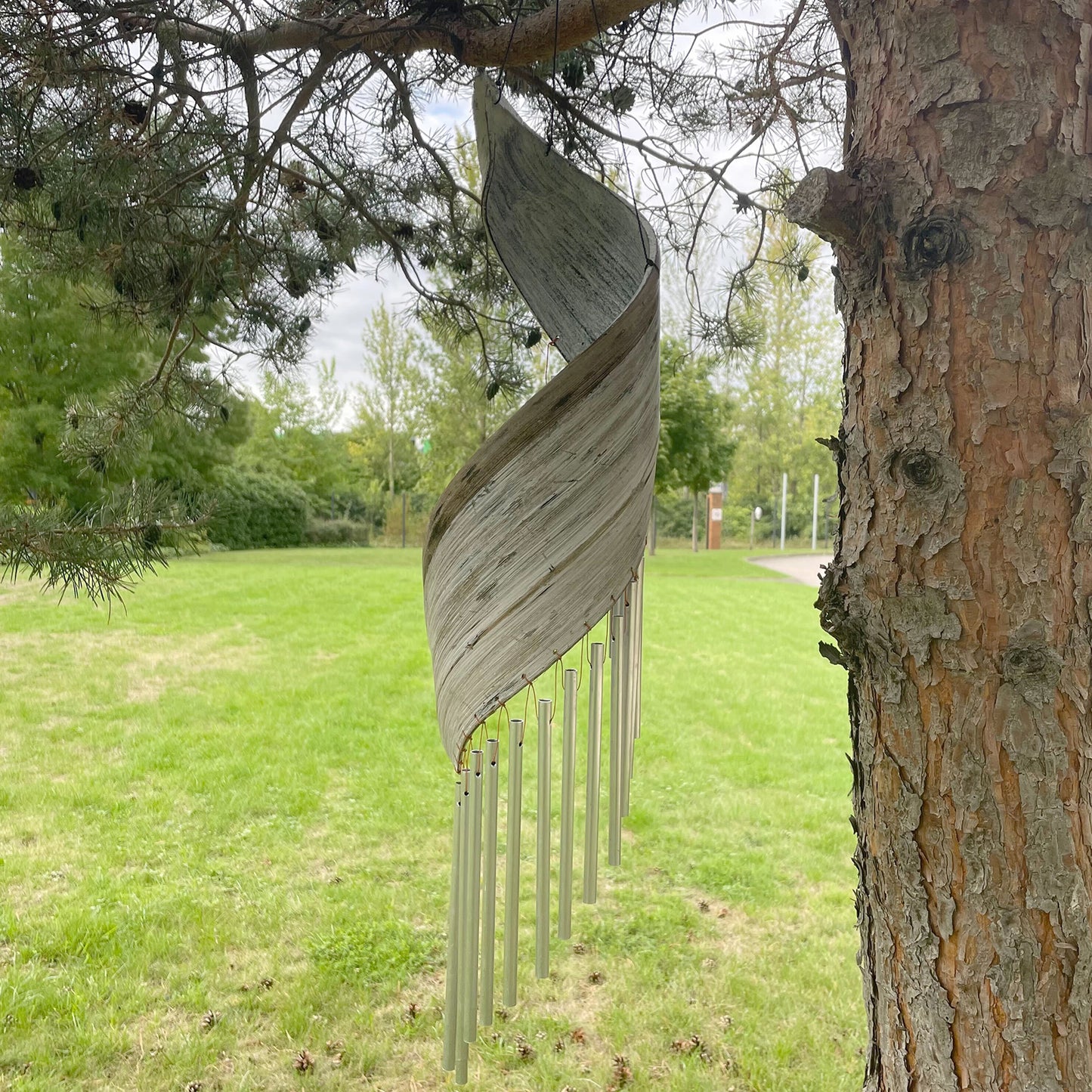 Kokosnussblatt-Windspiel - Gebleicht