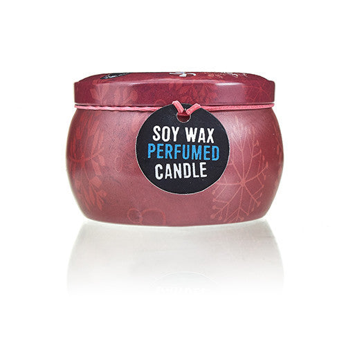 Bougie artistique en étain - Noël vintage - Orange épicée